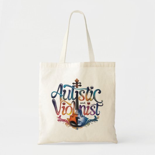 Tote Bag autistic and violinist (Devant)