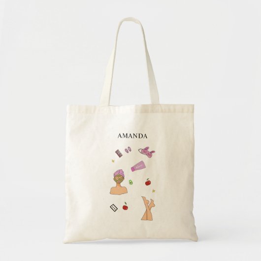 Tote Bag Auto-soins, illustration de mode (Devant)
