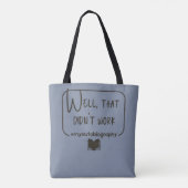 Tote Bag Autobiographie Blue Funny Pessimiste Failure (Dos)