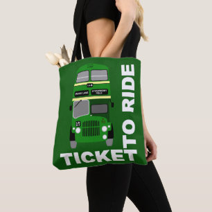 Tote Bag Autobus à impériale vert de Liverpool des ann