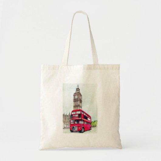 Tote Bag Autobus et Big Ben de Londres (Devant)