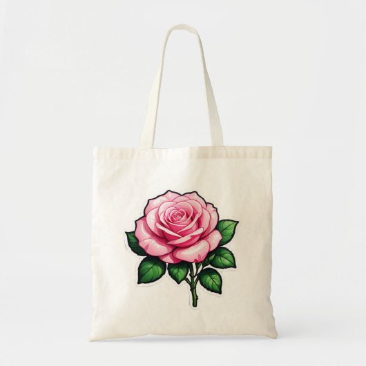 Tote Bag Autocollant transparent rose (Devant)
