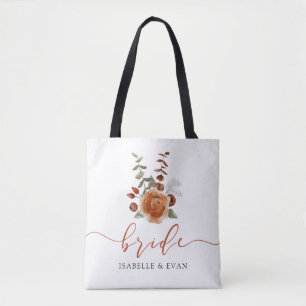 Tote Bag Automne Aquarelle Floral Bride Fourre-tout