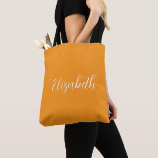 Tote Bag Automne Automne Abigail Script Nom personnalisé