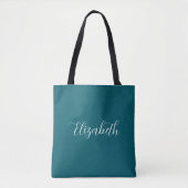 Tote Bag Automne Automne Abigail Script nom personnalisé Tu (Devant)