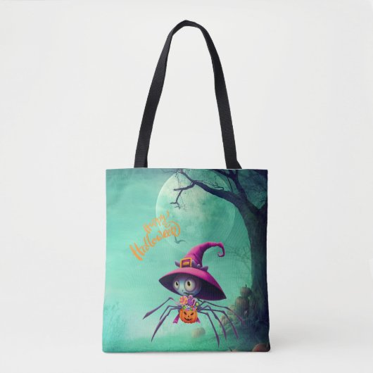 Tote Bag Automne/automne/araignée/sorcière/halloween (Devant)