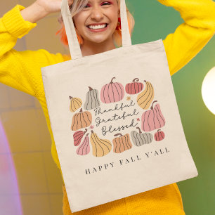 Tote Bag Automne automne Citrouille mignon personnalisée