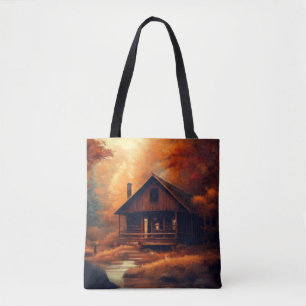 Tote Bag Automne/Automne/Halloween/Peinture rustique
