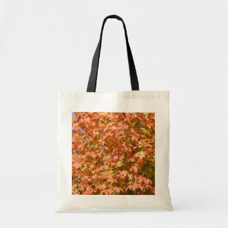 Tote Bag Automne Automne Orange & Jaune Feuille Russe Natur