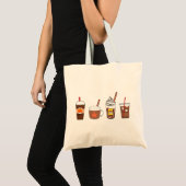 Tote Bag automne café citrouille épice automne (Devant (produit))