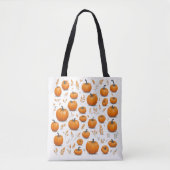 Tote Bag Automne Citrouilles et Feuilles Automne Halloween (Devant)