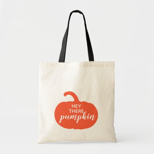 Tote Bag Automne Dusty Orange Hey Il Citrouille (Devant)