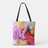 Tote Bag Automne érable feuille aquarelle automne pastel (Dos)