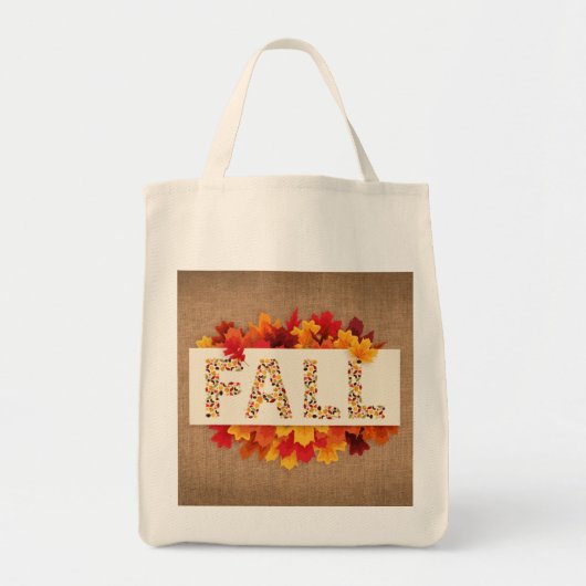 Tote Bag Automne Ferme Colorée Feuilles d'automne sur Burla (Devant)