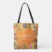 Tote Bag Automne Feuille Citrouille Mariage bois Bienvenue (Dos)