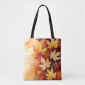 Tote Bag Automne Feuilles Botanique Automne Design Chaud Sa (Devant)