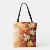 Tote Bag Automne Feuilles Botanique Automne Design Chaud Sa (Dos)