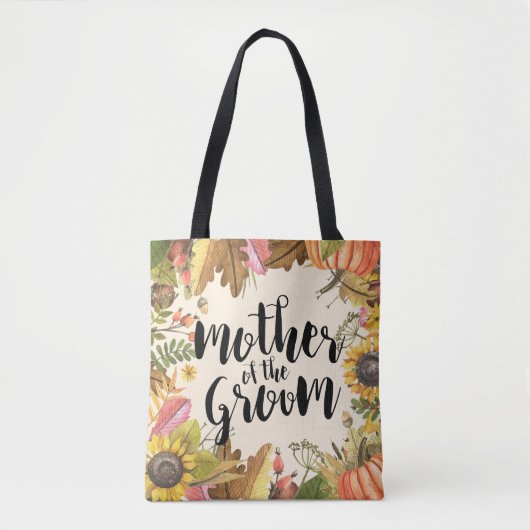 Tote Bag Automne Feuilles Mariage Citrouille Mère de la sal (Devant)