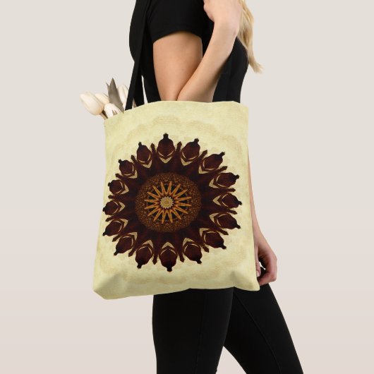 Tote Bag Automne Fleur Mandala..... (De près)