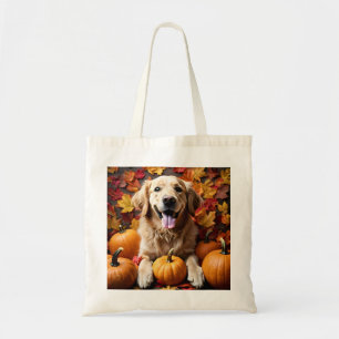 Tote Bag Automne Golden Retriever Chien avec Fourre-tout Ci