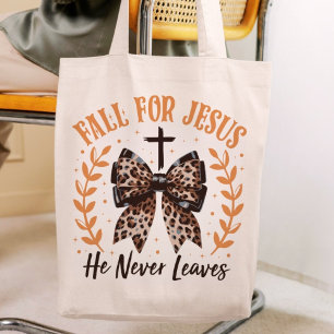 Tote Bag Automne Pour Jésus chrétien Religieux Automne