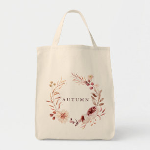 Tote Bag Automne Romance Floral Wreath Personnaliser l'épic