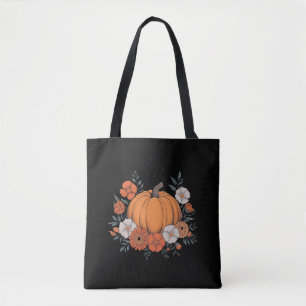 Tote Bag Automne Vintage Citrouille Automne Thanksgiving