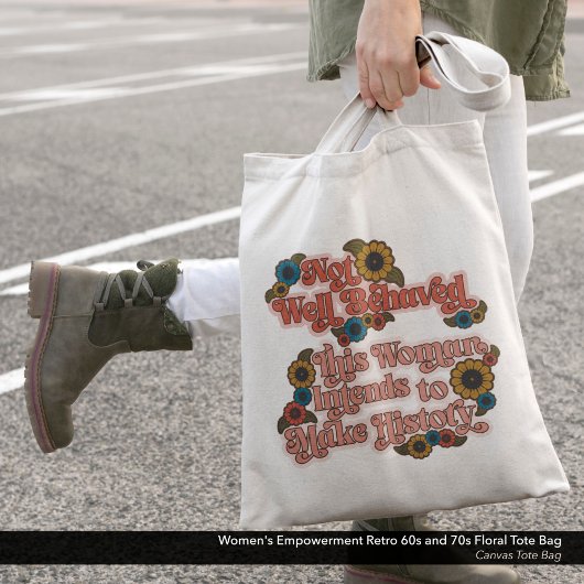 Tote Bag Autonomisation des femmes dans les années 60 rétro