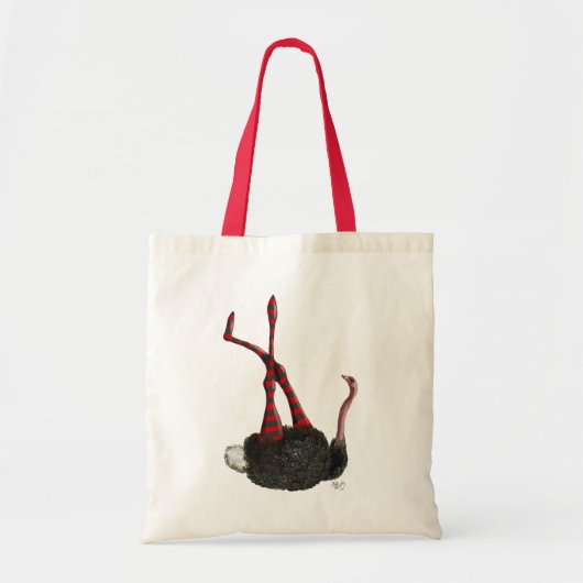 Tote Bag Autruche avec pattes rayées (Devant)