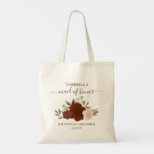 Tote Bag Autumn Boho Roses Elegant Maid of Honor Wedding (Dos)