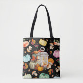 Tote Bag Autumn Lantern & Pumpkins (Devant)
