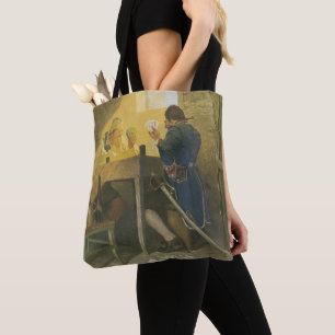 Tote Bag Aux Cartes dans la Cage de Cluny par NC Wyeth