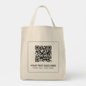 Tote Bag Avant et arrière Imprimer le code QR Téléchargez v (Dos)