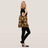 Tote Bag Avant-Garde ~ Gold Russet Noir 053 ~ (Sur le modèle)