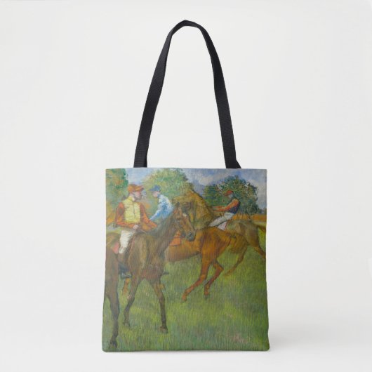 Tote Bag Avant la course par Edgar Degas (Devant)