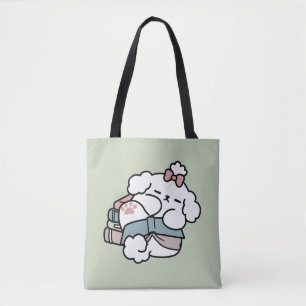Tote Bag Avant le coucher avec ma chienne - Livre et Amoure