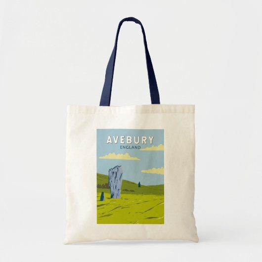 Tote Bag Avebury England Travel Art Vintage (Devant)