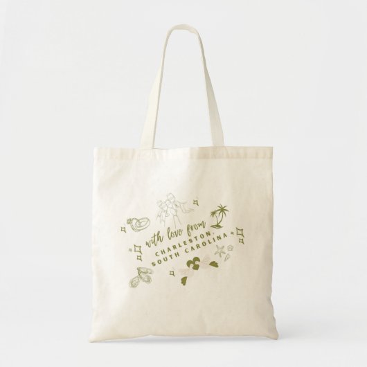 Tote Bag Avec amour de Charleston Fourre-tout (Devant)