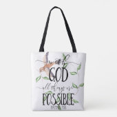 Tote Bag Avec Dieu, tout est possible (Dos)
