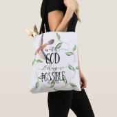 Tote Bag Avec Dieu, tout est possible (De près)