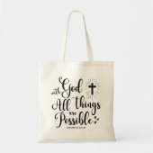 Tote Bag Avec Dieu toutes les choses sont possibles - Matth (Devant)