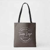 Tote Bag Avec votre logo d'entreprise, Brown sombre (Devant)