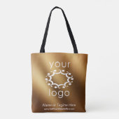 Tote Bag Avec votre logo sur l'or Smooth Faux (Dos)