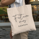 Tote Bag Avenir minimaliste moderne Mme personnalisée<br><div class="desc">Obtenez des cadeaux de mariée personnalisables cool pour la future Mme en attendant le grand jour.</div>