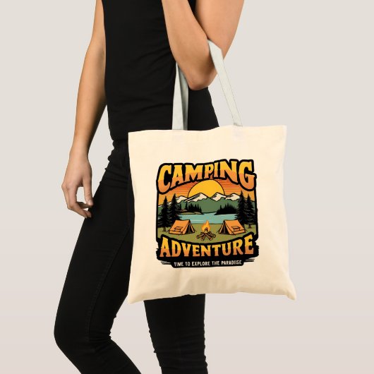Tote Bag Aventure Camping (Devant (produit))