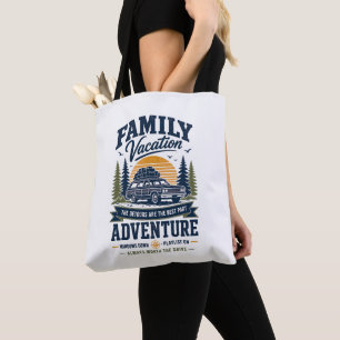 Tote Bag Aventure de vacances en famille Conception de road