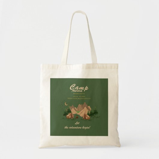 Tote Bag Aventure de week-end de camp de jeunes filles (Devant)