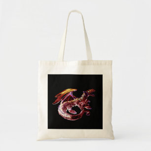 Tote Bag Aventure Épique de Dragon Rouge Rubis Envoûtant