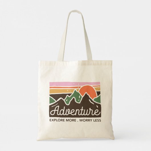 Tote Bag Aventure Explorez Plus De Souci Moins (Dos)