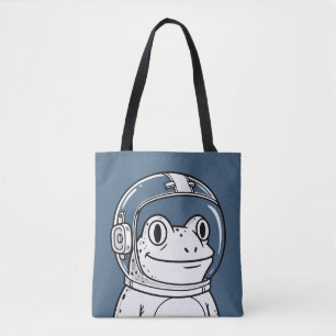 Tote Bag Aventure spatiale de la grenouille astronaute mign